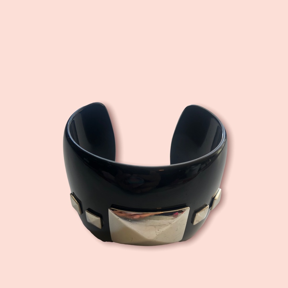 Black Bangle Bracelet